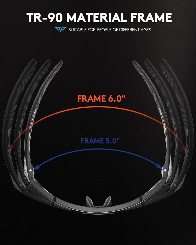 AMANEEST Sunglasses UV Protection Cycling Sunglasses for Men and Women,Impact Resistance Z87.1 for Construction - Image 4